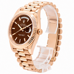 Rolex Day-Date 40MM 228235 18K Rose Gold Chocolate Dial Watch